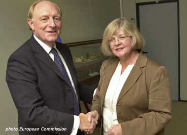 Anita lobbies European Commissioner Neil Kinnock