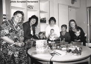 Opening the Parliament's creche, 1992